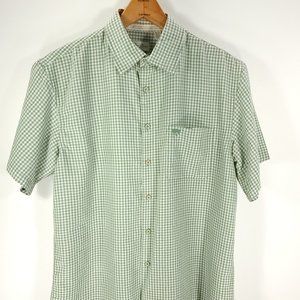 Palm Beach Shirt Men's Med Multicolor Plaid Classic Fit Button Front